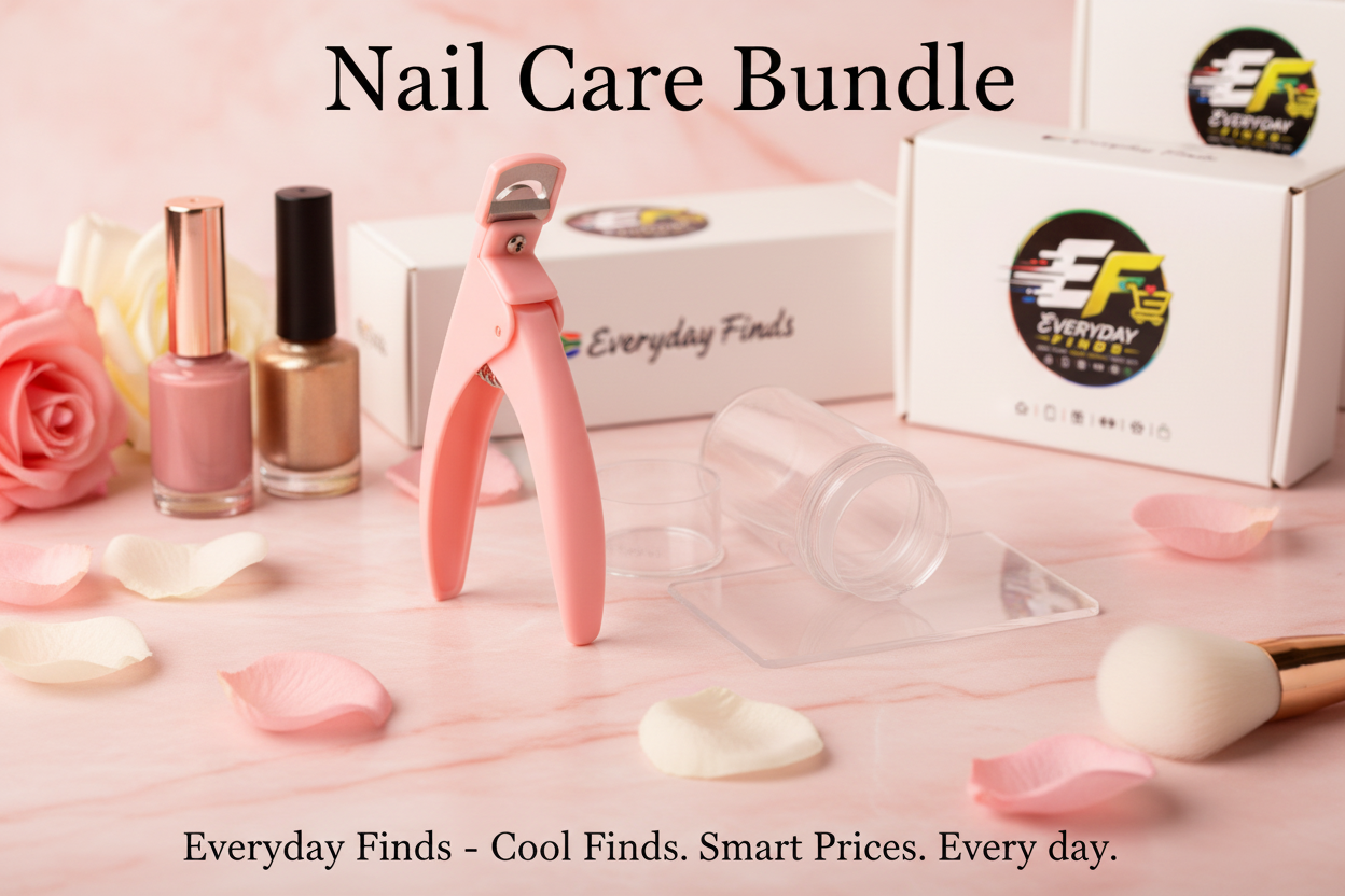 Everyday Finds Nail Care Bundle – Precision Clipper & French Tip Stamper Kit