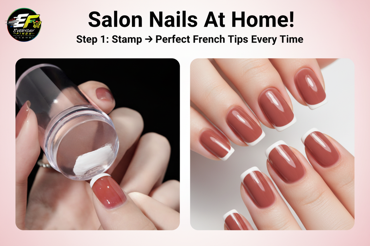 Everyday Finds Nail Care Bundle – Precision Clipper & French Tip Stamper Kit